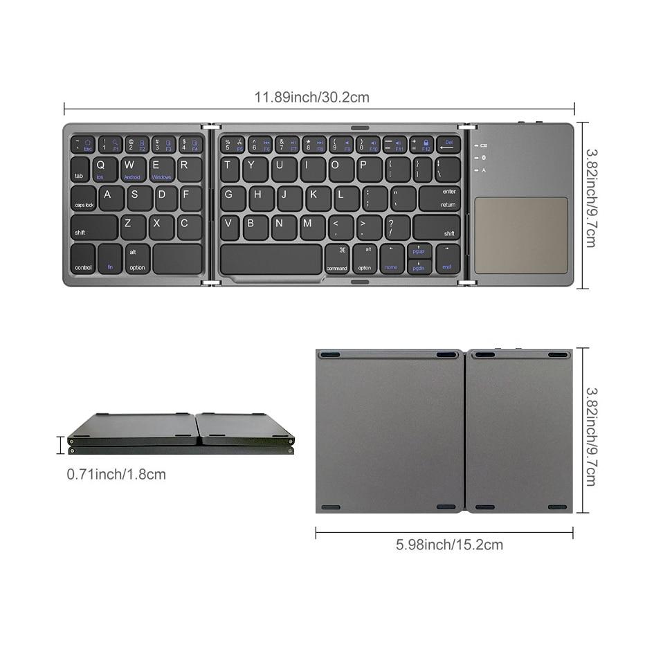 Foldable Wireless Bluetooth Keyboard
